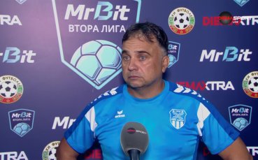 Николай Митов след победата на Хебър над Пирин