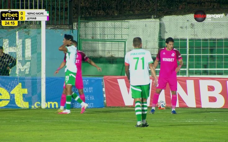 Черно море - Дунав Русе 0:0 /първо полвуреме/