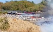 Огнен ад в Габрово: Пламъци обхванаха депото за отпадъци