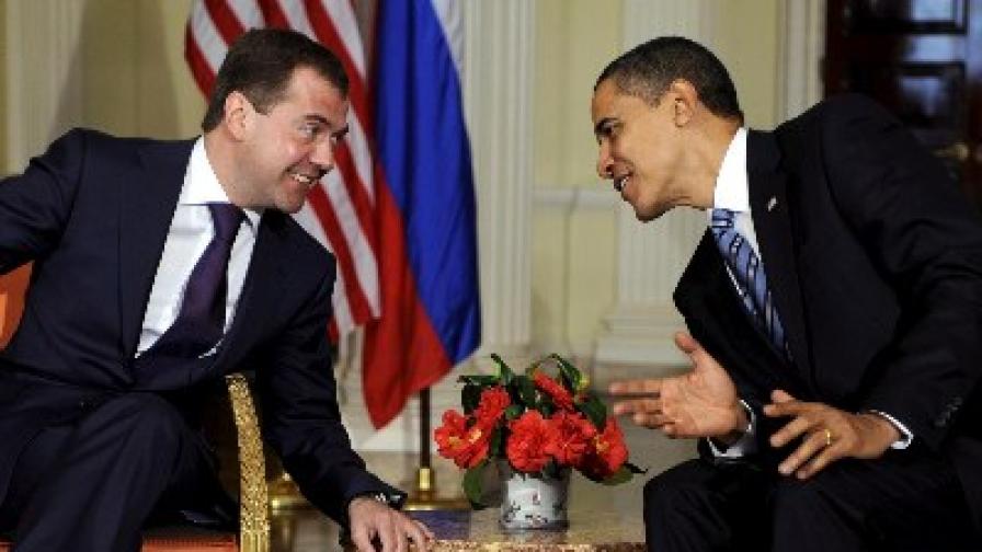 Първа среща Обама - Медведев