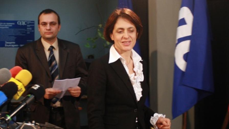Надежда Михайлова ще води общата листа на Синята коалиция (СДС и ДСБ) за изборите за  Европейски парламент