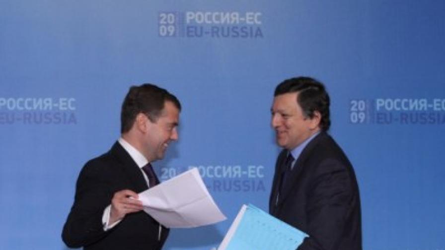 Дмитрий Медведев и Жозе Барозу в Хабаровск