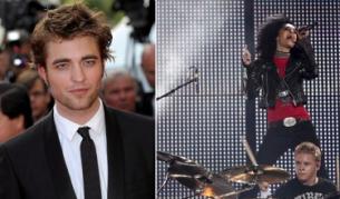 Робърт Патинсън в Кан (вляво) и "Токио хотел" на концерт (вдясно)