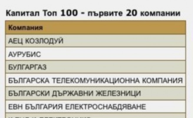 Най-големите български компании според в. 