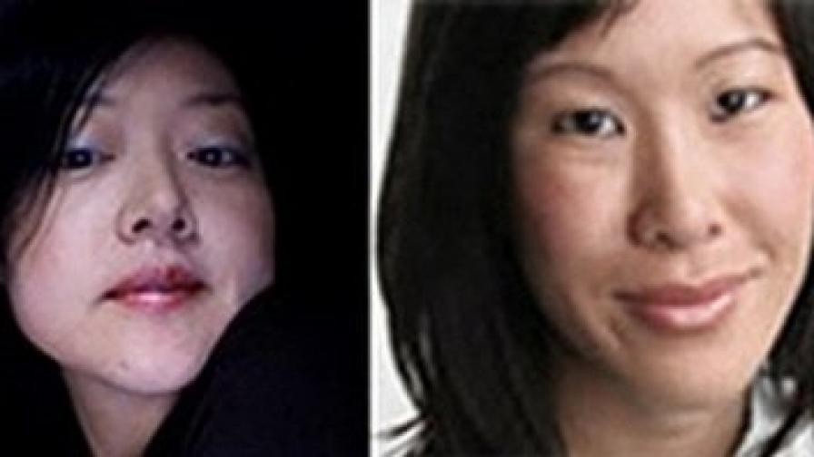Архивни снимки на Юна Ли (л)и Лора Линг (д), разпространени от южнокорейската агенция Йонхап