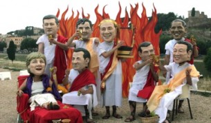 Карикатура на срещата на Г-8 в Акуила, Италия