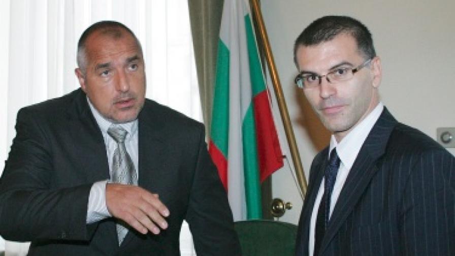Премиерът Бойко Борисов и министърът на финансите Симеон Дянков