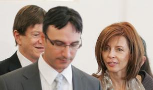 Министър Трайчо Трайков и Цветелина Бориславова от СИБанк