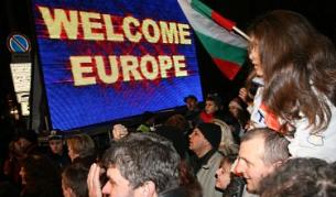 България посреща Нова година и влизането си в ЕС на 1 януари 2007 г.
