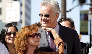 Сюзан и Тим през 2008 г., когато той получи звезда на Алеята на славата