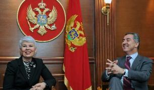 Хърватският премиер Ядранка Косор и черногорският й колега Мило Джуканович