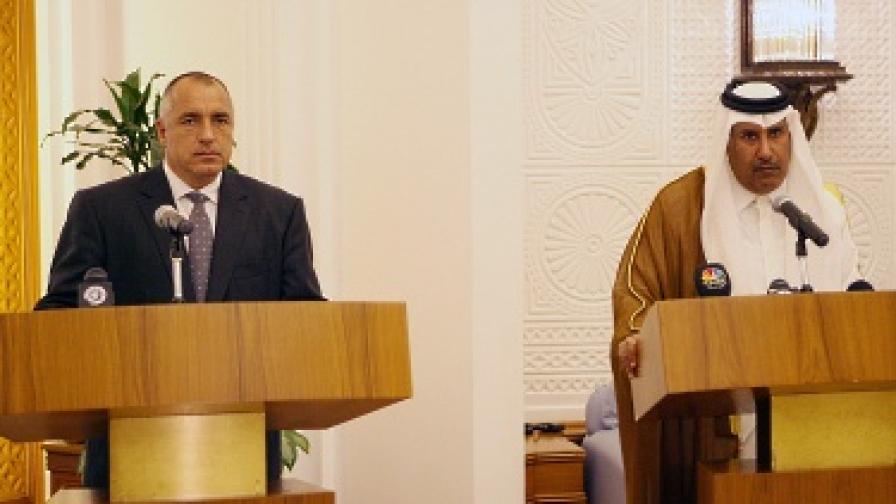 Премиерът Бойко Борисов и катарският му колега Абдулах Бин Халифа ал-Тани