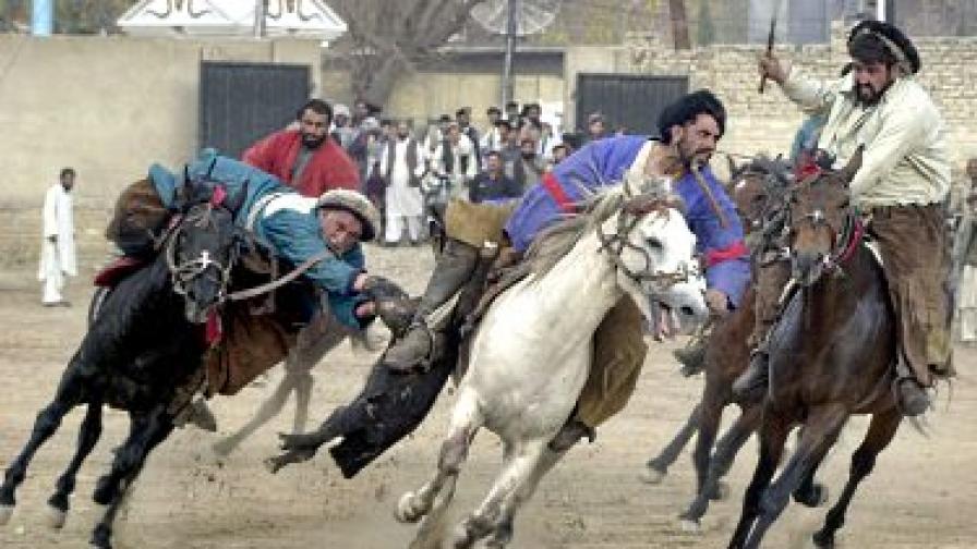 Освен, че са изключително скъпи и важни, козите имат и друго приложение в живота на афганистанеца. В националния спорт бузкаши два отбора конници се борят кой пръв ще пренесе труп на коза през голлинията