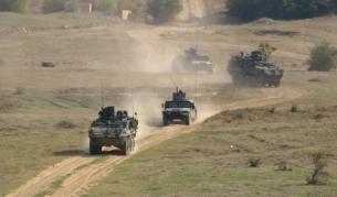 Учение на полигона "Ново село". Фотография от октомври 2009 г.