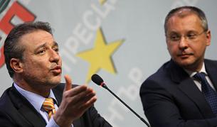 Цървенковски с лидера на БСП Сергей Станишев при посещението му в България на 15 април