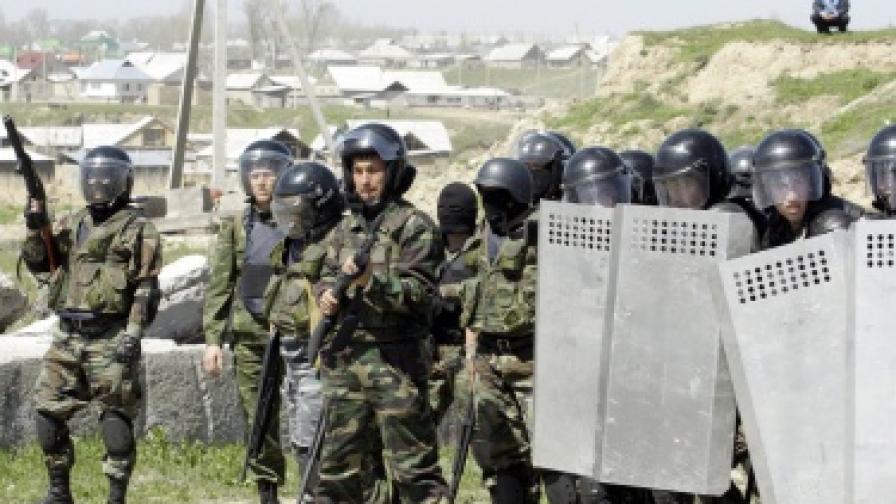 Киргизстански военни части за борба с размириците