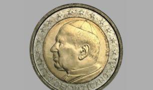 Евромонета с лика на папа Йоан-Павел II