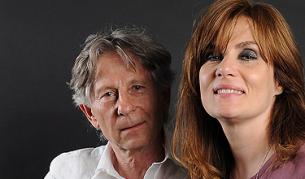 Полански и съпругата му Еманюел Сение