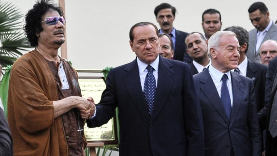 Четвъртото за по-малко от година посещение на Кадафи в Италия беше белязано от обичайната за него смесица от безочливост и тежки пазарлъци