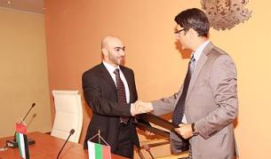 Министърът на икономиката Трайчо Трайков и Мохамед Абдул Жалил ал Блюки