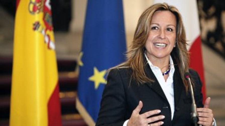 Испанският външен министър Тринидад Хименес<br />