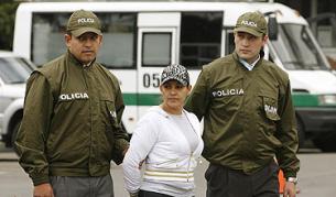 Беатрис Елена Енао при ареста й от колумбийските власти