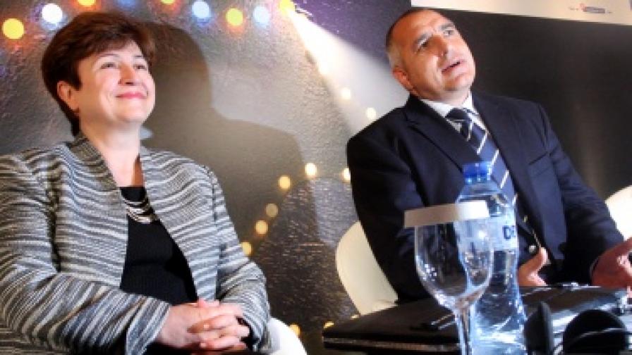 Еврокомисарят Кристалина Георгиева и министър-председателят Бойко Борисов