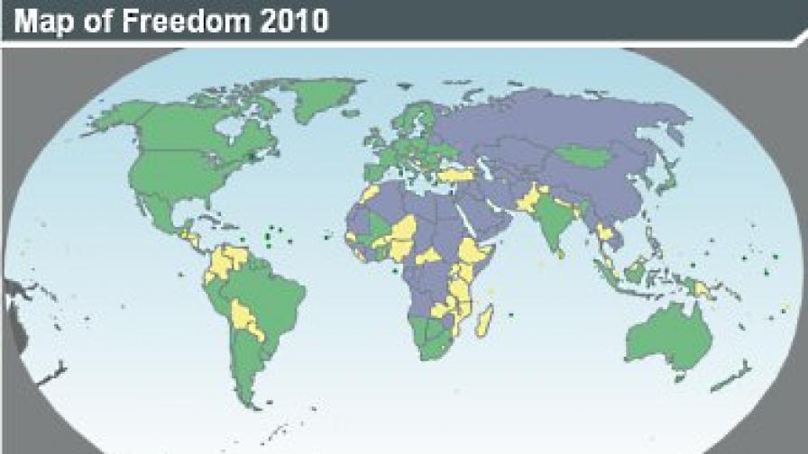 Демокрацията по света запада и през 2010 г.