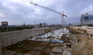 Част от строежа на софийското метро