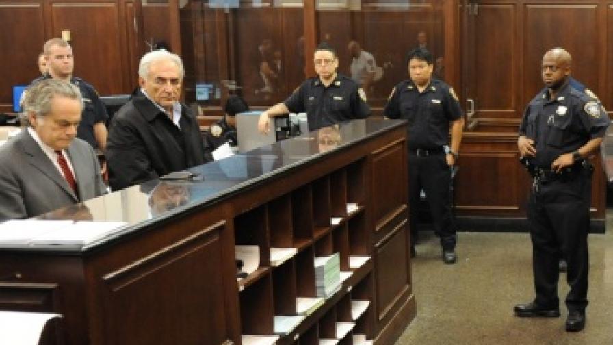 Доминик Строс-Кан в съдебната зала