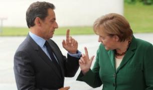 Френският президент Никола Саркози и германският канцлер Ангела Меркел