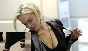 Линдзи Лоън на изслушването в съда в Лос Анджелис с обувки на Лубутен за 1200 долара