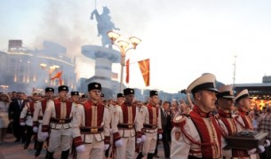 Кадър от честването на 20 години от независимостта на Македония на 8 септември 2011 г.