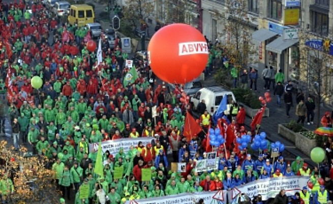 Общонационална стачка блокира Брюксел