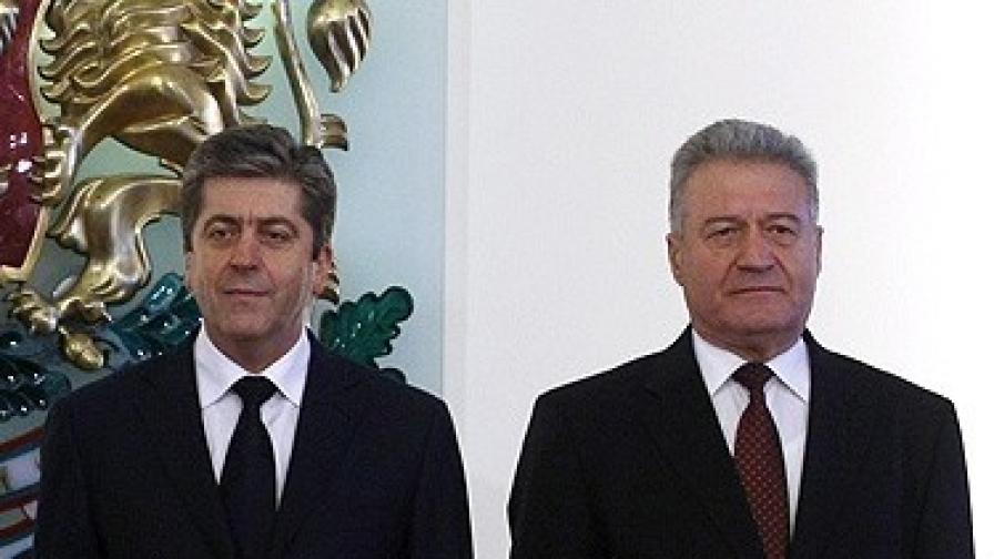 Георги Първанов и Ангел Марин в президентството