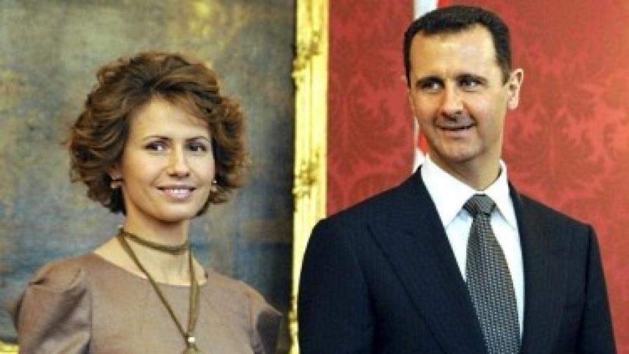 Башар Асад и съпругата му Асма