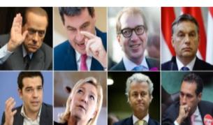 Отляво-Горен ред: С. Берлускони, Маркус Сьодер, Александер Добриндт, Виктор Орбан; Долен ред: Алексис Ципрас, Марин льо Пен, Герт Вилдерс, Хайнц-Кристиян Щрахе