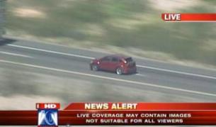 Кадър от предаваното на живо преследване