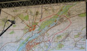 Карта на междусистемната газова връзка с Румъния, която се изгражда