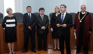 Президентът на церемонията в Конституционния съд днес