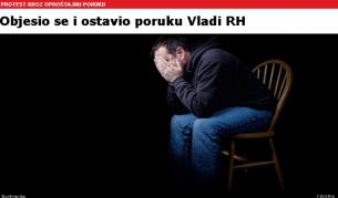 Хърватин се обеси заради политическия елит