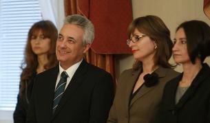 Служебният премиер Марин Райков, Екатерина Захариева и Деяна Костадинова