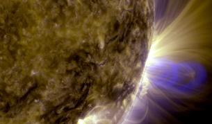 Силно изригване е наблюдавано на Слънцето