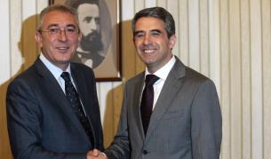 Президентът Росен Плевнелиев и председателят на ВКС проф. Лазар Груев