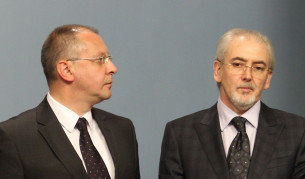 Лидерът на БСП Сергей Станишев и председателят на ДПС Лютви Местан