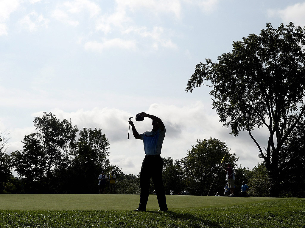 Тайгър Уудс по време на голф турнир на 8 август в Рочестър, Ню Йорк.